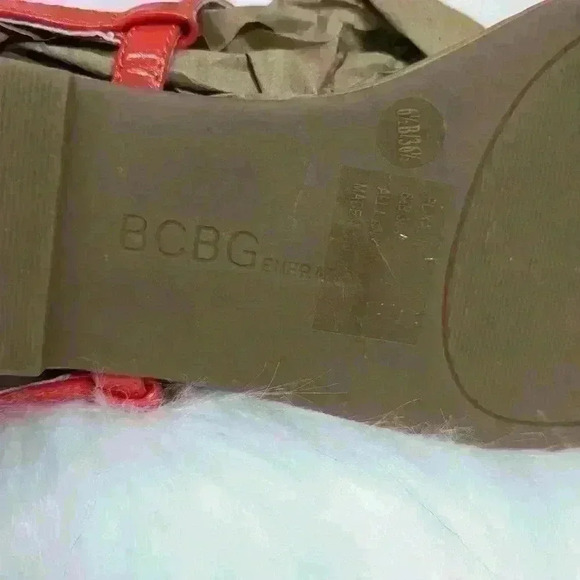 BCBGeneration Sandals Flats Strappy Orange size 6.5 - Picture 5 of 5